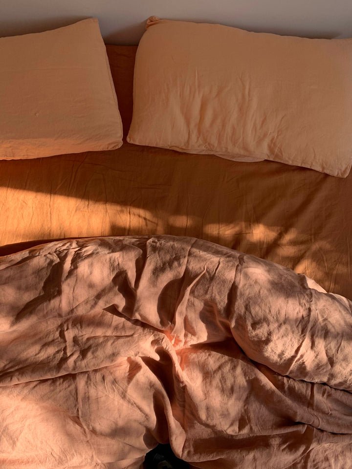 Linen Full Sheets Set 100% Stonewashed French Linen Bed Sheets Deep Pocket Sheets 4 Pieces Natural Flax Bedding Set