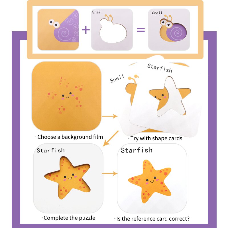 Shape Matching Game Wooden Pattern Blocks Animals Jigsaw Puzzle Sorting and Matching Games Educational Toys for Toddlers Kids