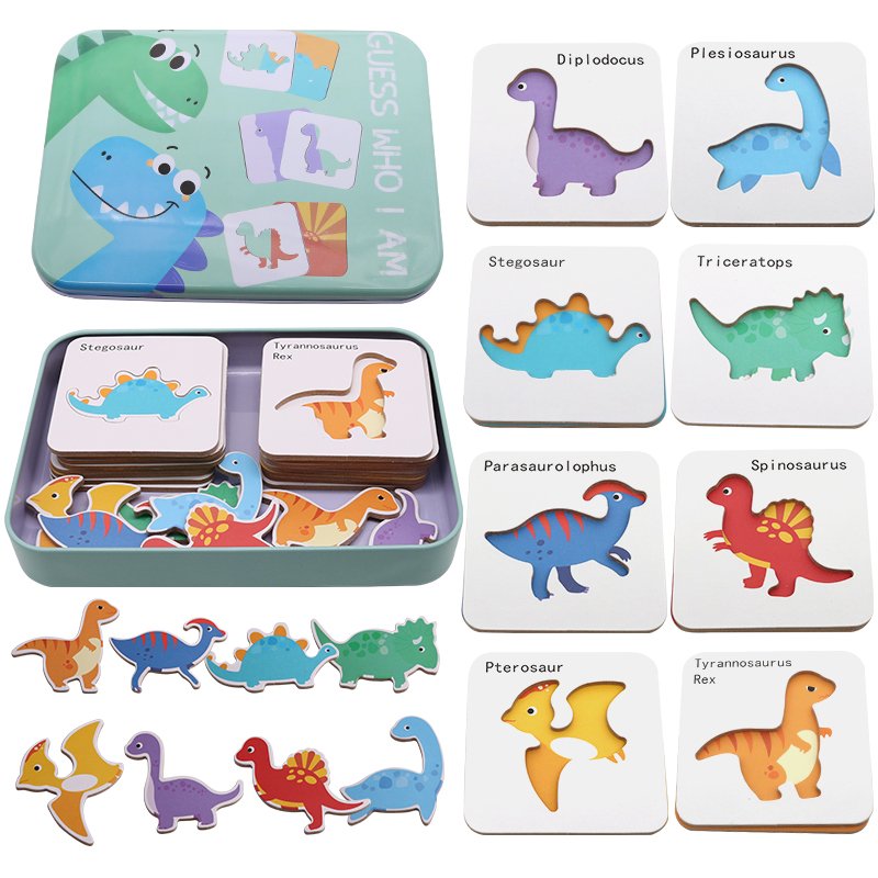 Shape Matching Game Wooden Pattern Blocks Animals Jigsaw Puzzle Sorting and Matching Games Educational Toys for Toddlers Kids