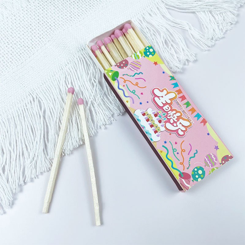 Custom Matchboxes Logos Safe Cheap Bulk Natural Matches Customized Wholesale Safe Colored Wooden Household Goods Matches