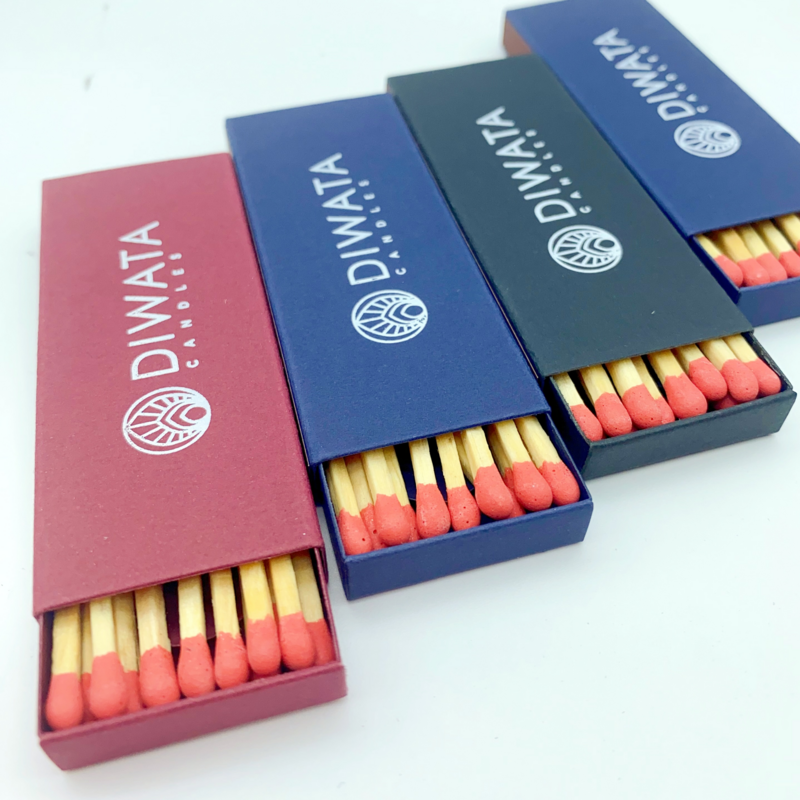 New Promotional Custom empty matchstick box Logo Long Slide Match Box Reusable Packaging Plain Small Matchbox