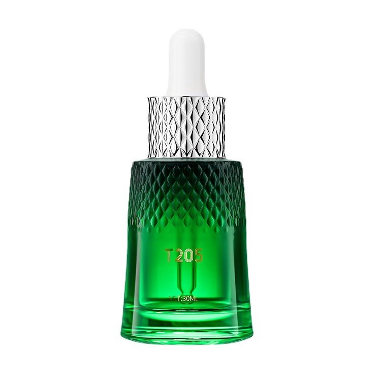 New Luxurious 30ml Black to Amber Translucent Gradient Pineapple Essential Oil Glass Bottle Matching Unique Pineapple Ring
