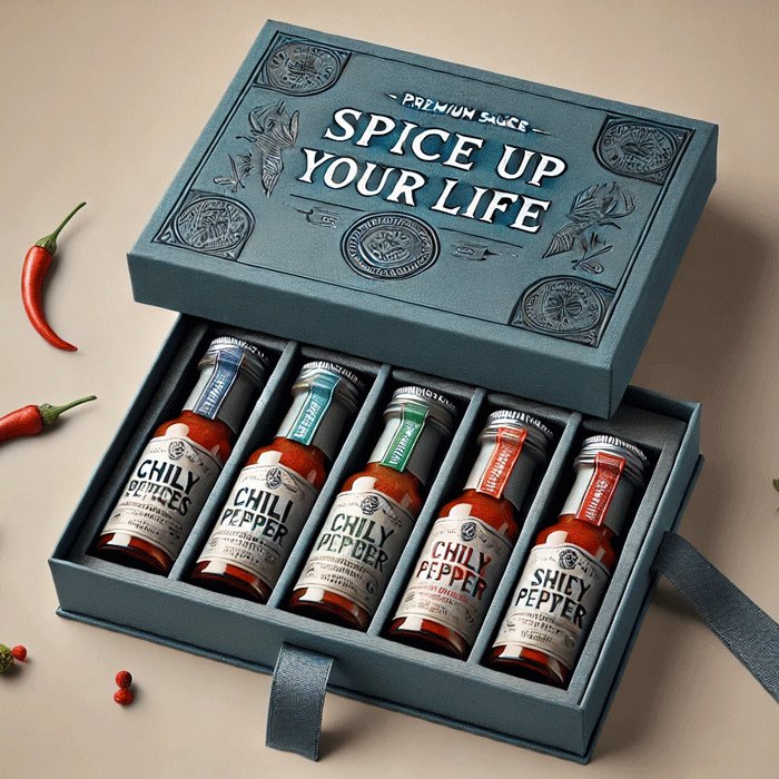 private label biodegradable food grade cardboard seasoning container hot sauce packaging luxury spice paper box with eva insert