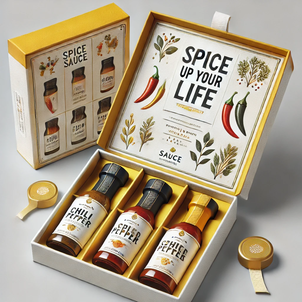 private label biodegradable food grade cardboard seasoning container hot sauce packaging luxury spice paper box with eva insert