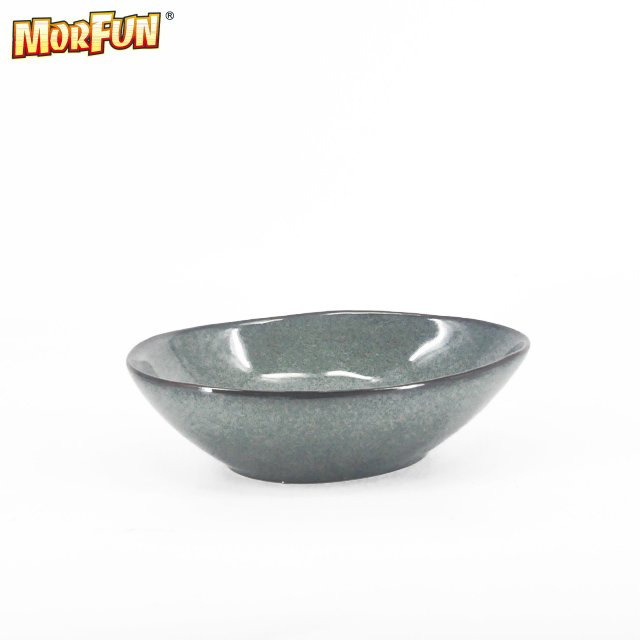 Best selling daily use loose item dinnerware irregular shape mix and match reactive glaze stoneware dinner set range