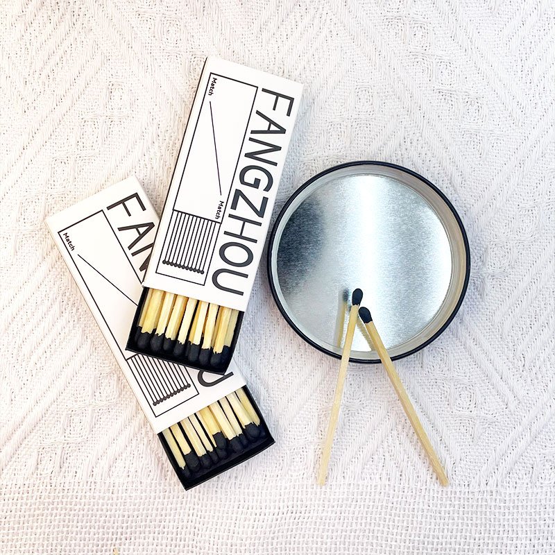 Christmas factory match box custom match stick for cigar for candle scented wooden with logo label safety hotel bulk matches