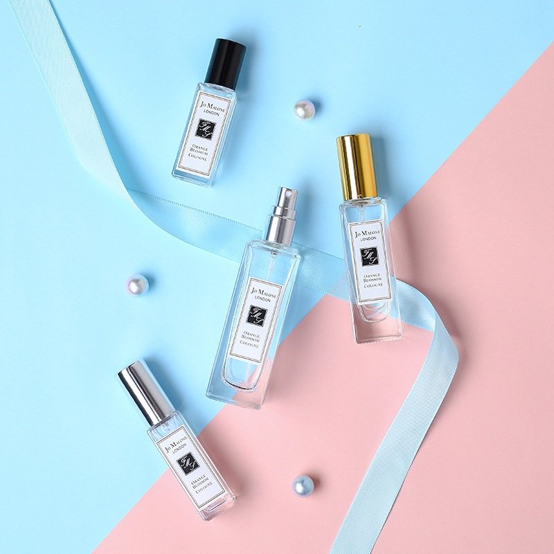 Refillable 5ml 10ml Square Clear Glass Deodorant Essential Oil Glass Roll On Bottle Can Match with Sprayer Perfume bottle
