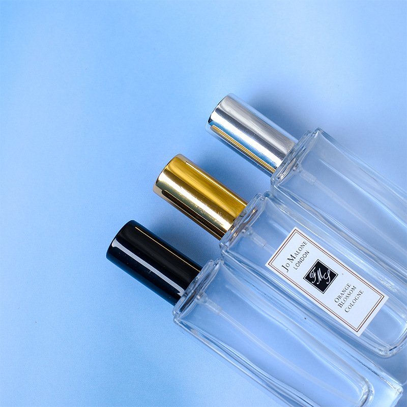 Refillable 5ml 10ml Square Clear Glass Deodorant Essential Oil Glass Roll On Bottle Can Match with Sprayer Perfume bottle