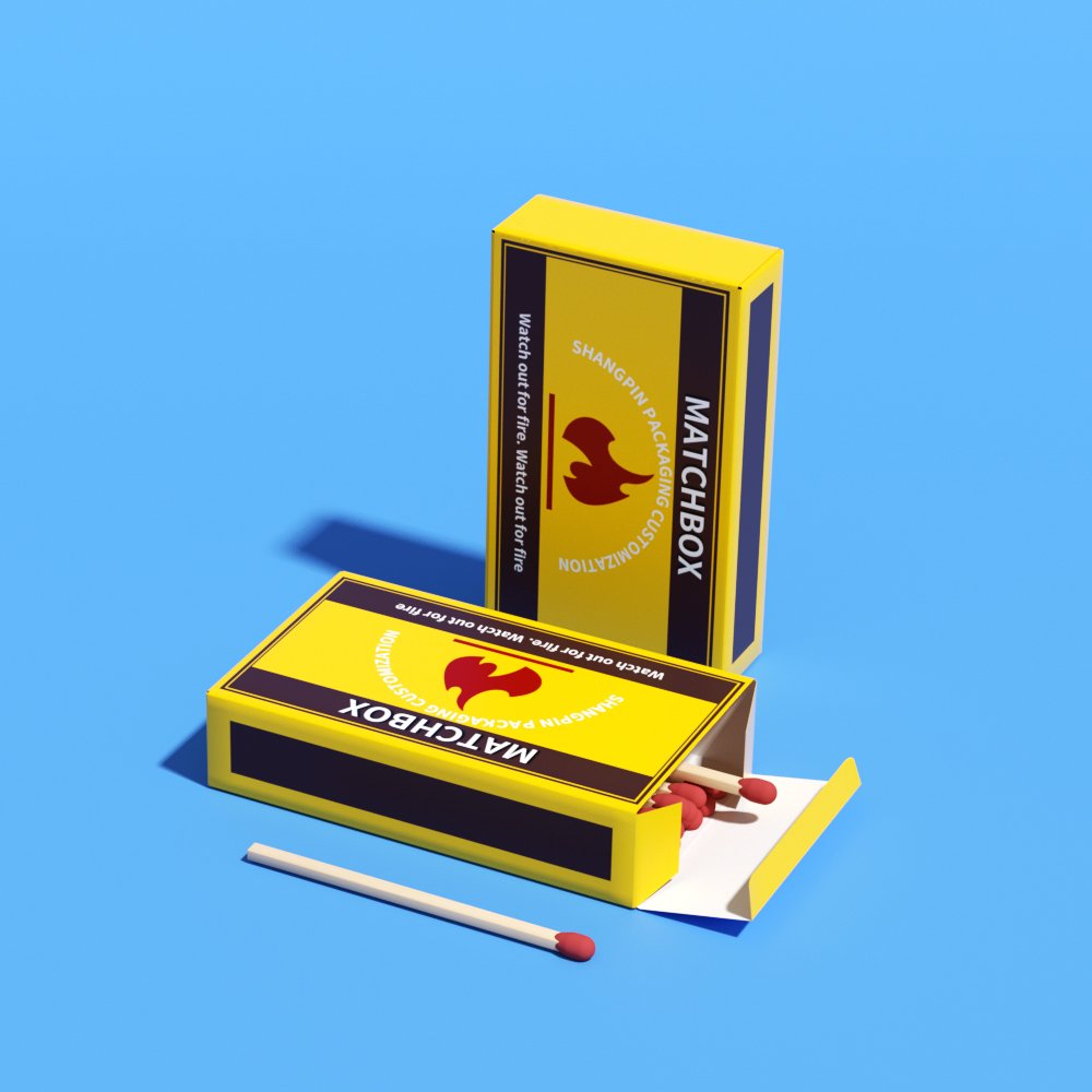 Reusable Wooden Tip Colored Matches Fold Boxes Wholesale Empty Kraft Paper Candle Jar Matches Packaging Box