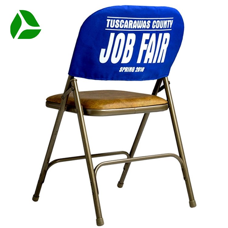 Custom Designs Chair Back Covers Meeting Room Reserved Seat Marketing Chair Back Cover for Events Stadium Theater Party Weddings