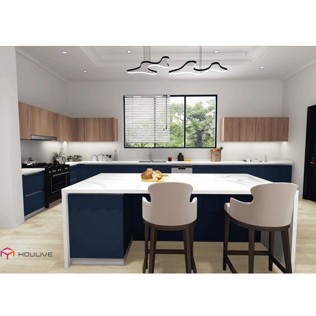 Moden lacuqer and laminate matching design kitchen cabinets kitchen joinery high end design custom work