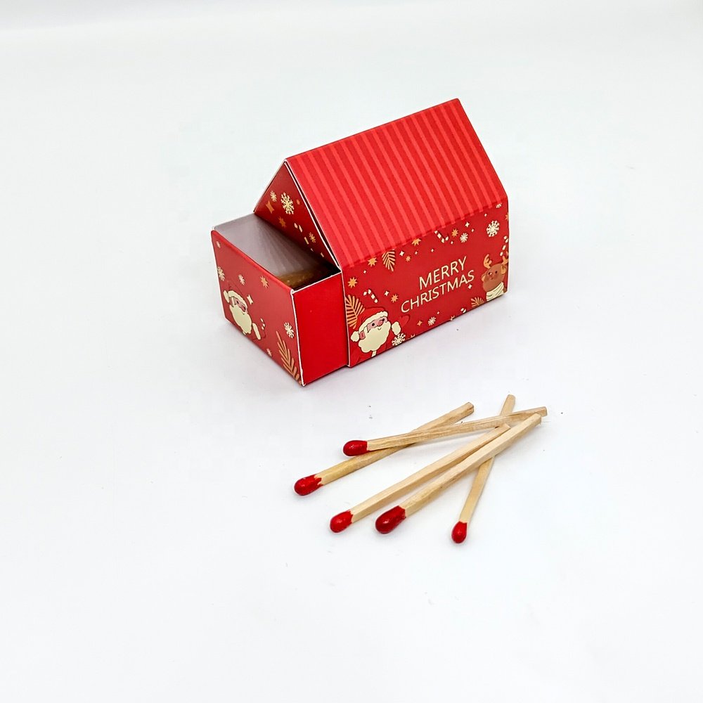 Small wood matches in bulk safety custom box matches special design house shape matches