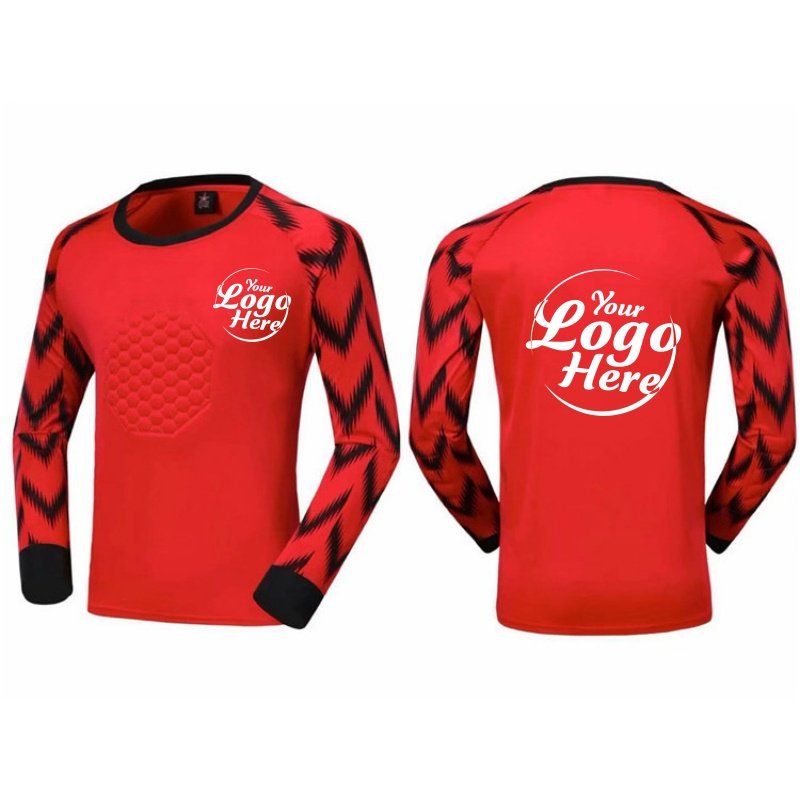Customized Printed Font Long Sleeved Sweat-Absorbing Football Goalkeeper Uniform Team Match Training Soccer Goalkeeper Wear