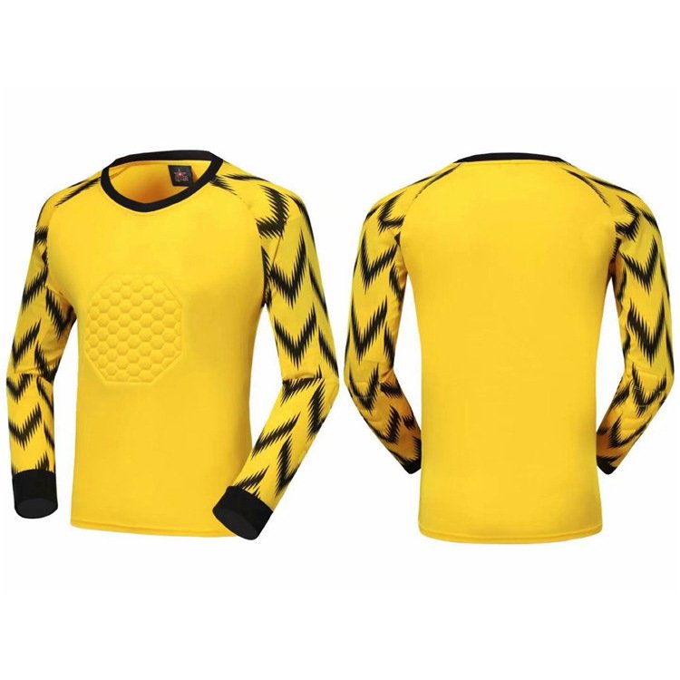 Customized Printed Font Long Sleeved Sweat-Absorbing Football Goalkeeper Uniform Team Match Training Soccer Goalkeeper Wear
