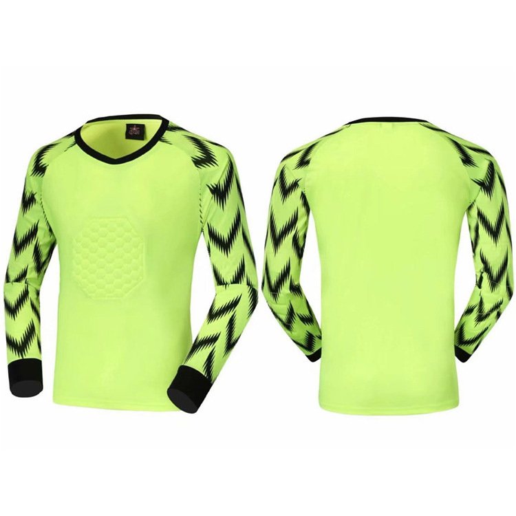 Customized Printed Font Long Sleeved Sweat-Absorbing Football Goalkeeper Uniform Team Match Training Soccer Goalkeeper Wear
