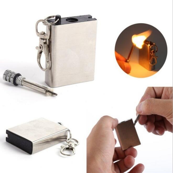 Outdoor Fire Setter Light Metal Signal Sending Cooking Assistant Match lighter Survival Equipment
