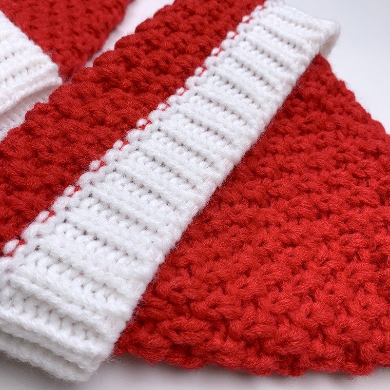 HOT sale beanie 100% Acrylic matching red kint christmas family hats Christmas Gift for women