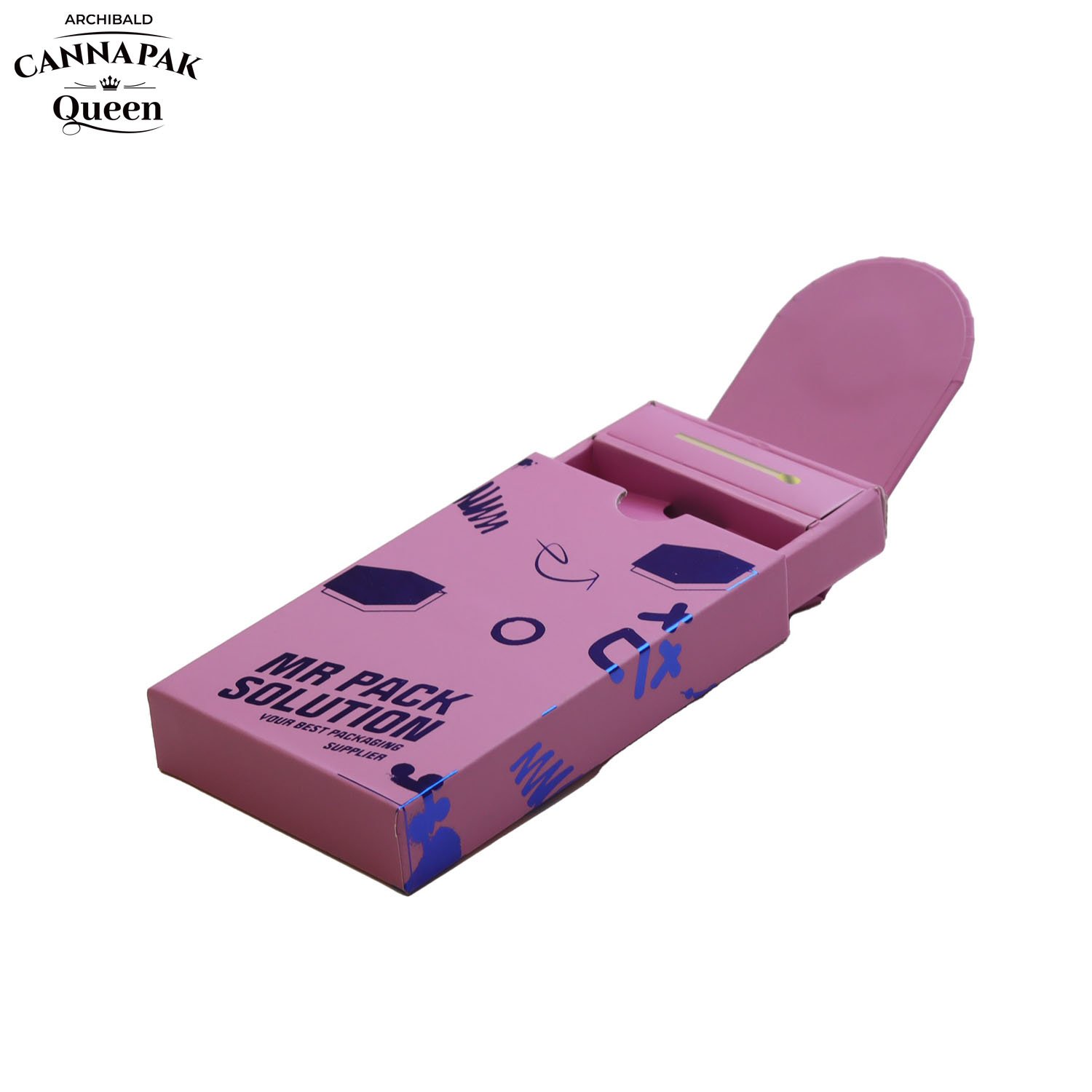 Archibald China Manufacturer Tobacco Box Child Resistant Slide Out Cassette Tape Pre Roll Boxes Wholesale With Match