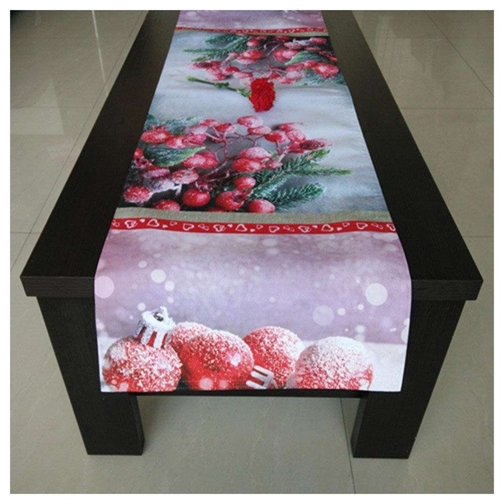 Christmas Table Runner Matched Cushion Cover and Placemat for New Year Decor Table Linens