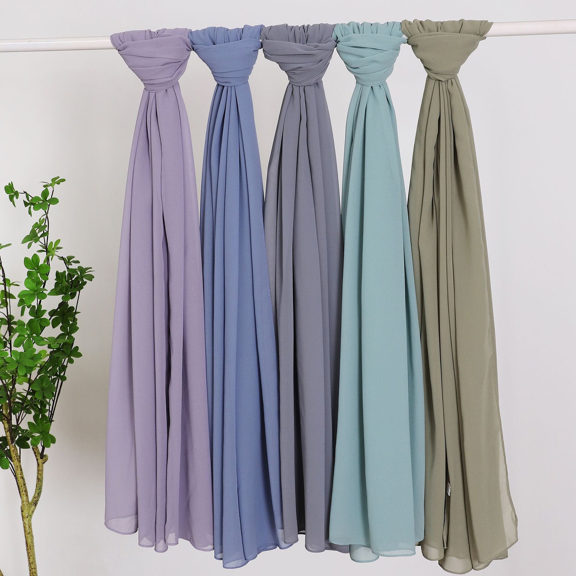 Ready In Stock Premium Matching Set Bamboo Woven Modal Hijab Matching Cotton Jersey Underscarf For Muslim Women Hijab Set