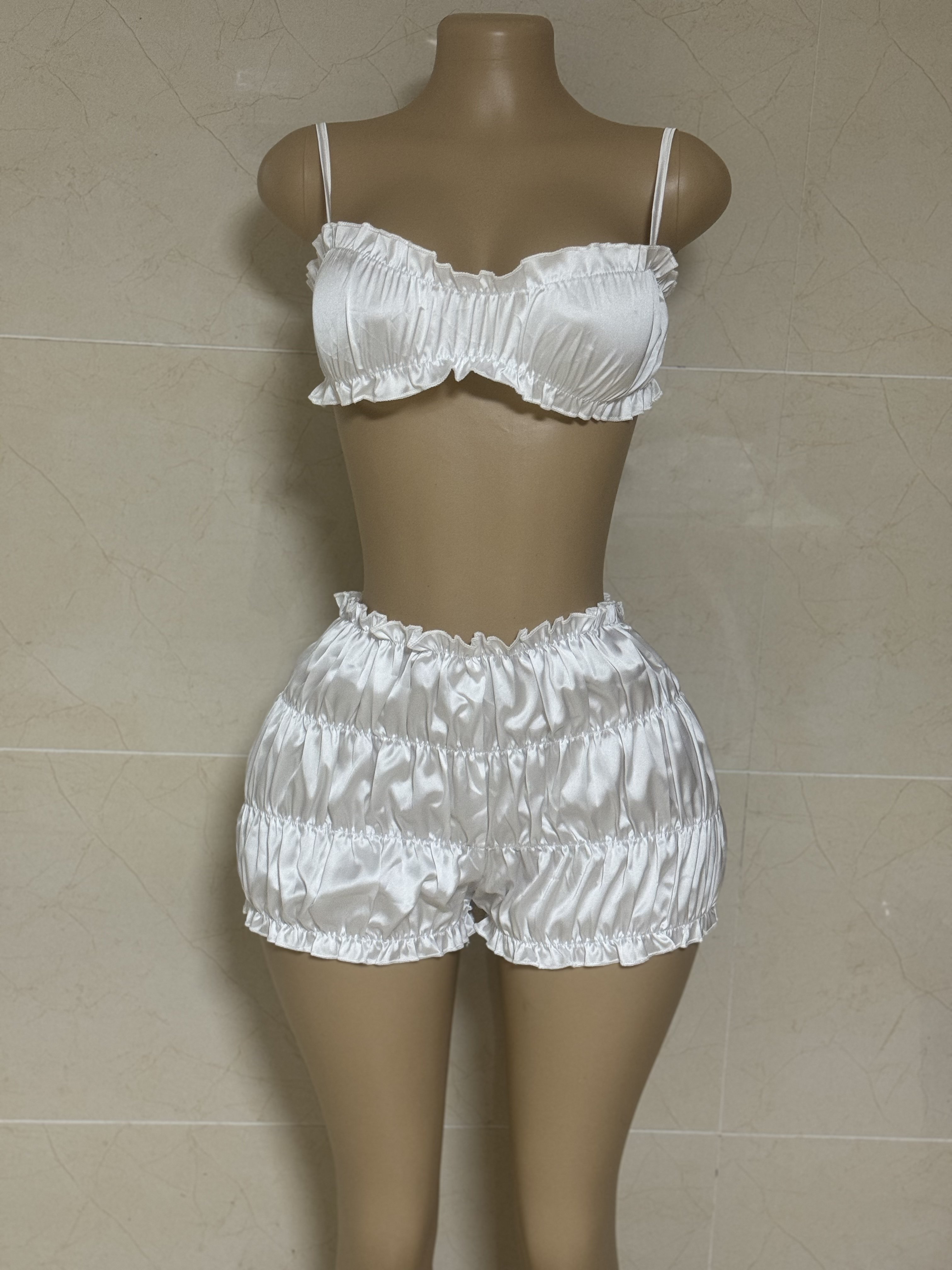 Newest 2024 Summer Women Sets Fold Crop Top And Shorts 2 Piece Sets Girls Two Piece Casual Women Matching Sets