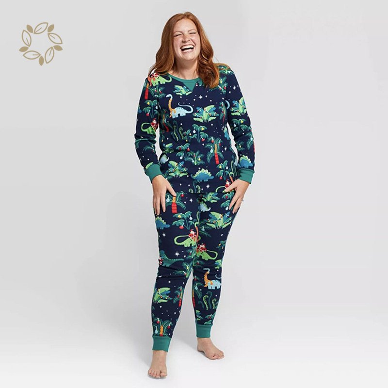 Sustainable christmas pjs pajamas for family and pet bamboo cotton jersey Christmas family pyjamas matching family pajamas