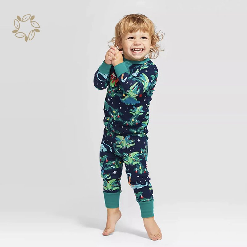 Sustainable christmas pjs pajamas for family and pet bamboo cotton jersey Christmas family pyjamas matching family pajamas