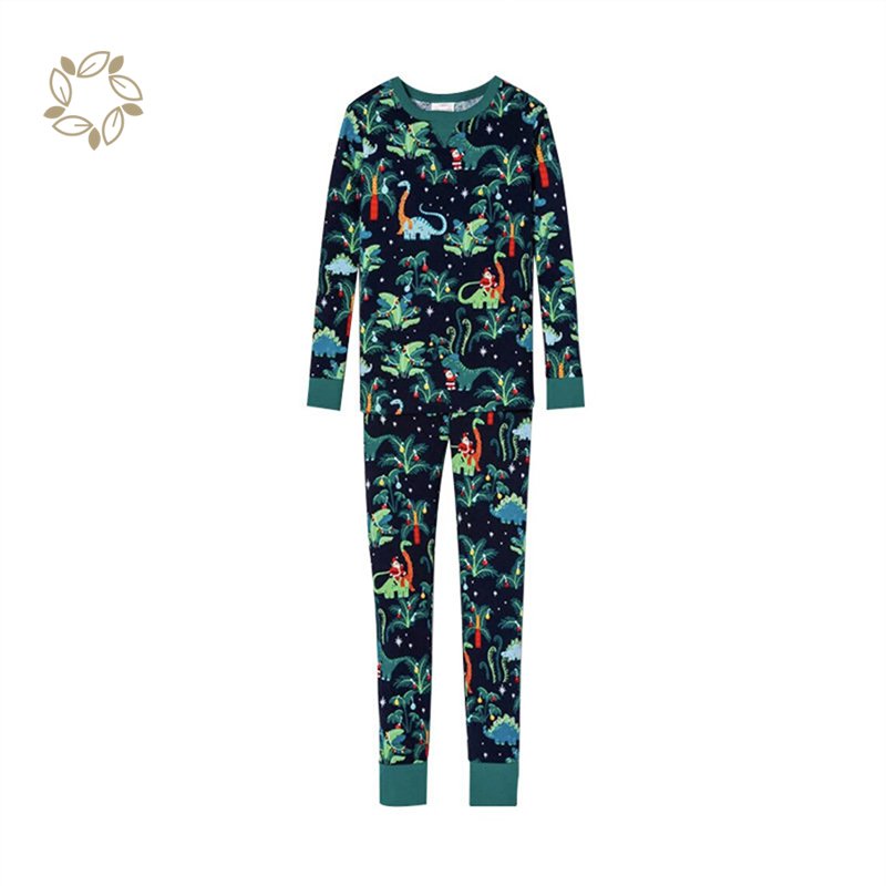 Sustainable christmas pjs pajamas for family and pet bamboo cotton jersey Christmas family pyjamas matching family pajamas