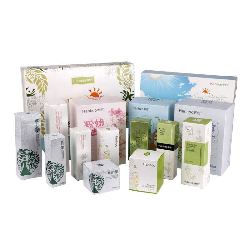 Custom retail skin care box packaging Printed folding cosmetic paper card box packaging