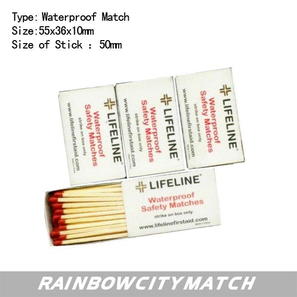 Outdoor waterproof windproof matches, Emergency Survival waterproof& stormproof Matches