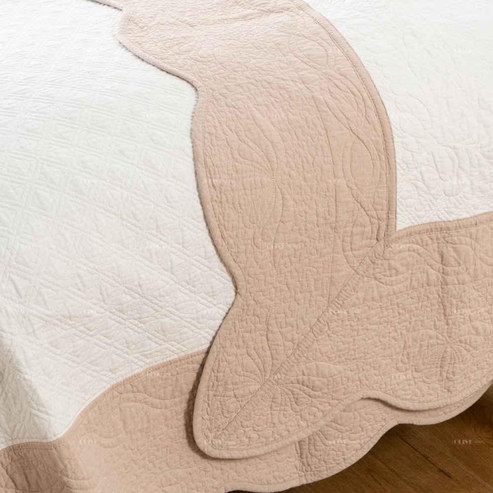 washed quilted bedspread bed Quilt Set 100% Cotton Reversible Bedding with Matching Sham Pre-Washed Summer Double bedspread