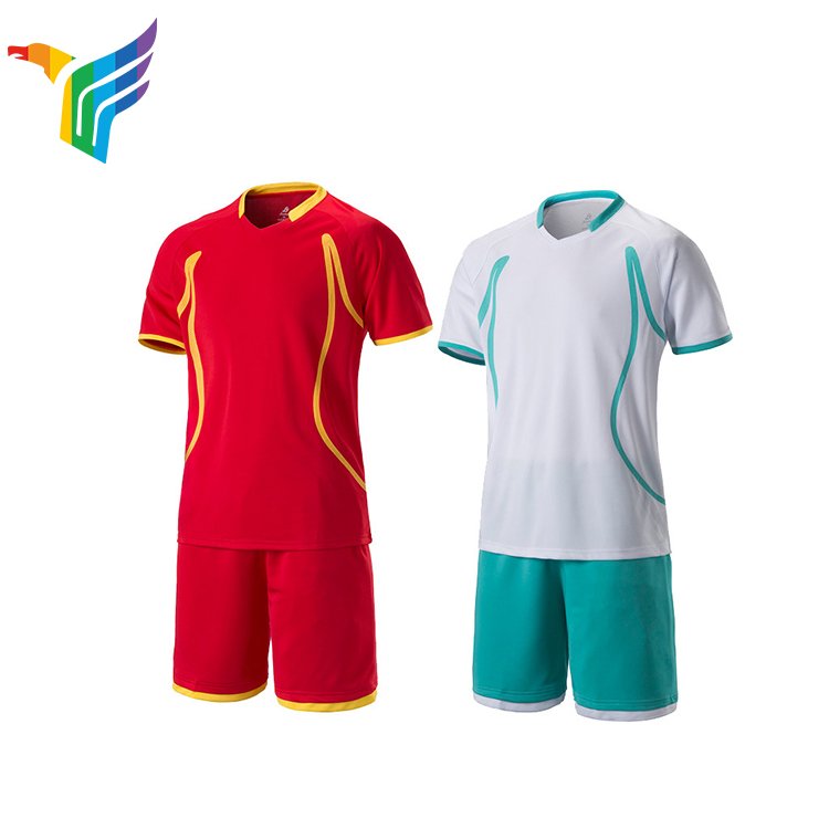 Yellow And Red Soccer Jersey Hot In Tunisia Vests For Jerseys Custom White Blue Sets Football Jersey Soccer