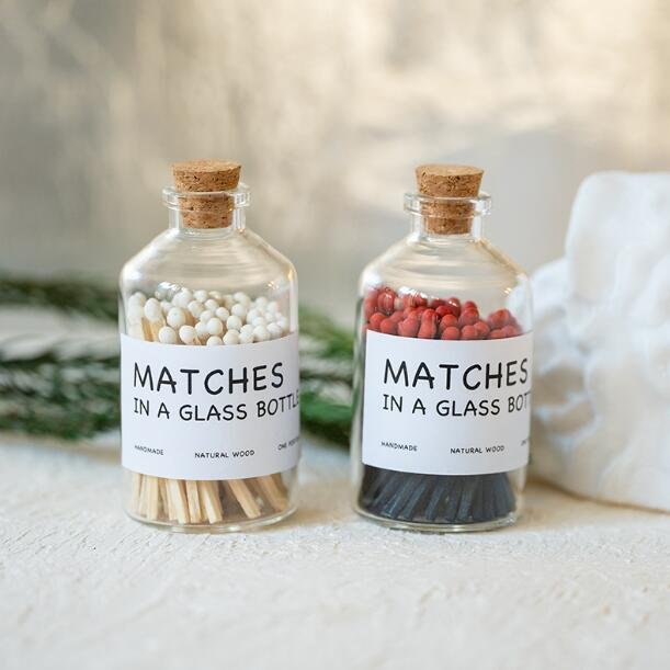 wholesale safety custom logo wooden long colored fancy matches in bottle