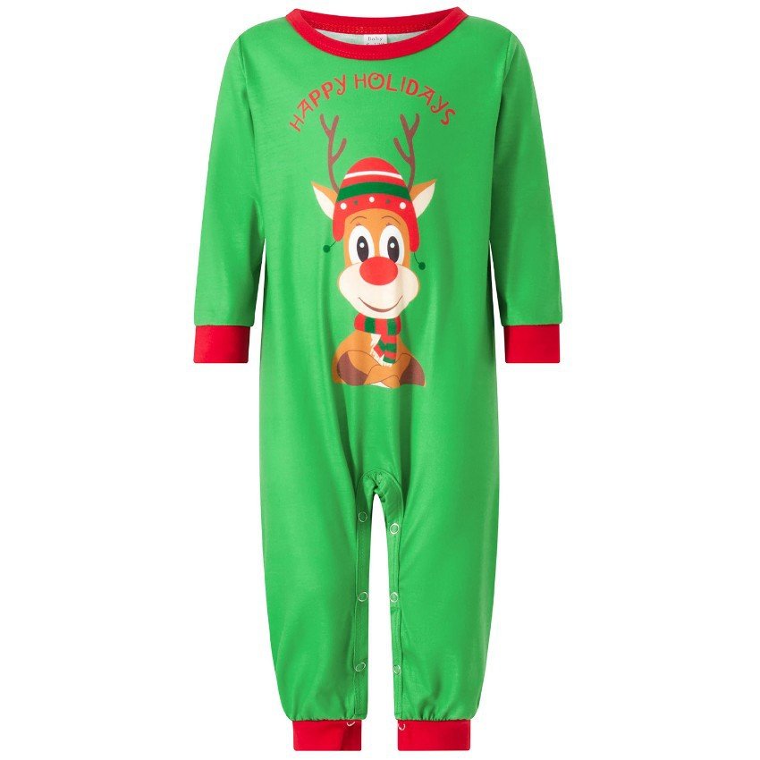 Factory wholesale Autumn and Winter Happy Holiday Letter Print Long Sleeve family father mother kids baby matching outfit