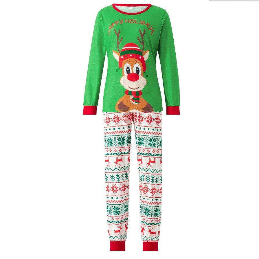Factory wholesale Autumn and Winter Happy Holiday Letter Print Long Sleeve family father mother kids baby matching outfit