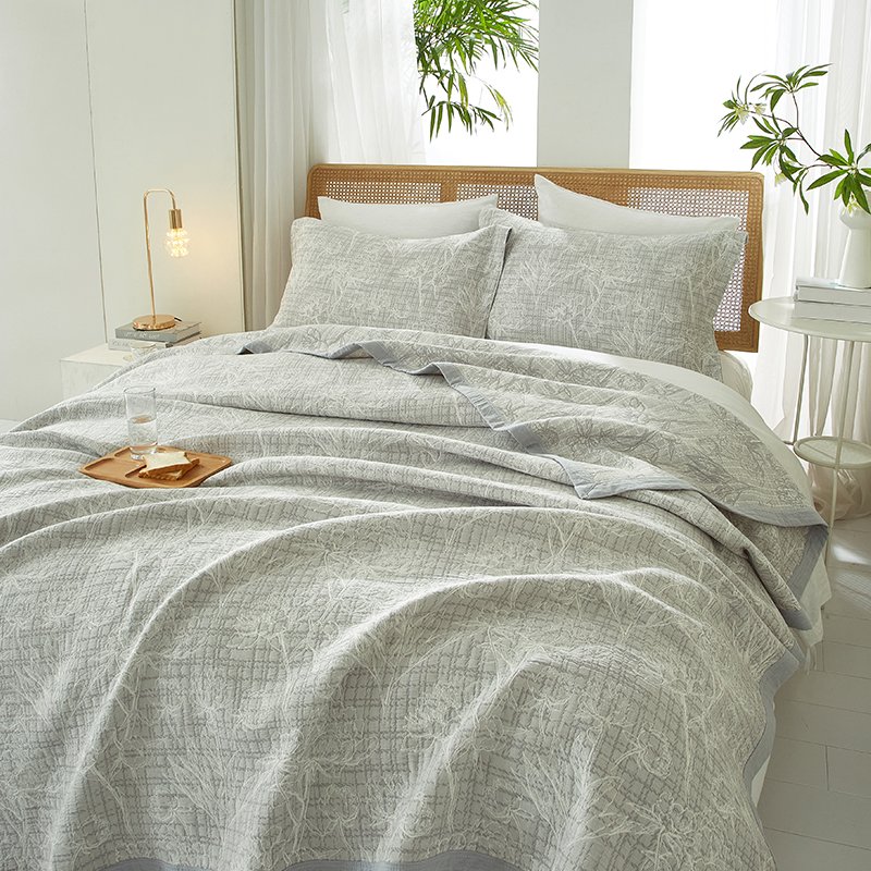 Wholesale Custom 3pcs Hotels Jacquard Bedspreads Comfortable Soft Stitching Quilts Bed cover Set bedding sets