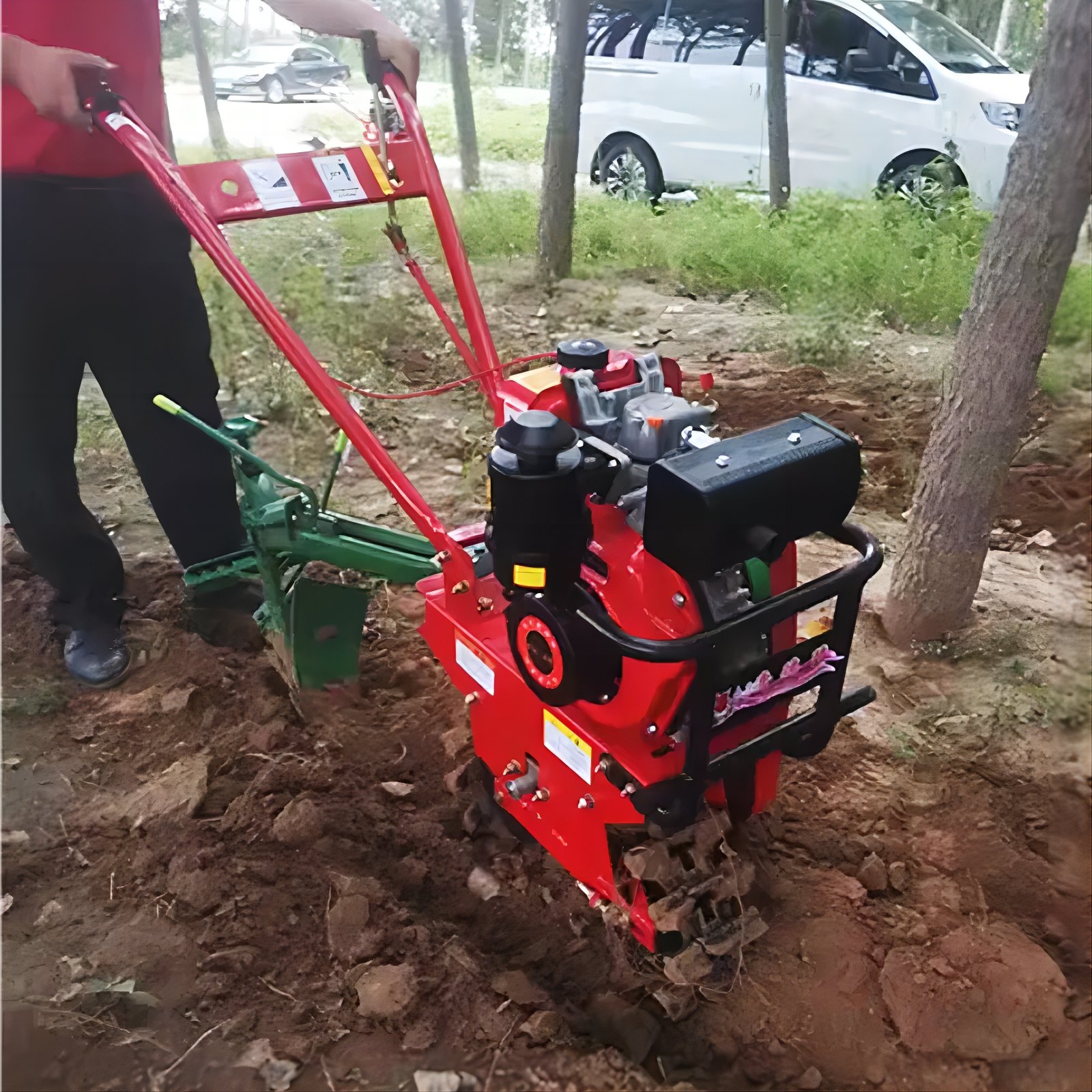 Easy to Operate Hot Sale Diesel Gasoline Walk-behind Ditching/weeding Cultivator Engine Multifunctional Provided Red 80 Nigeria