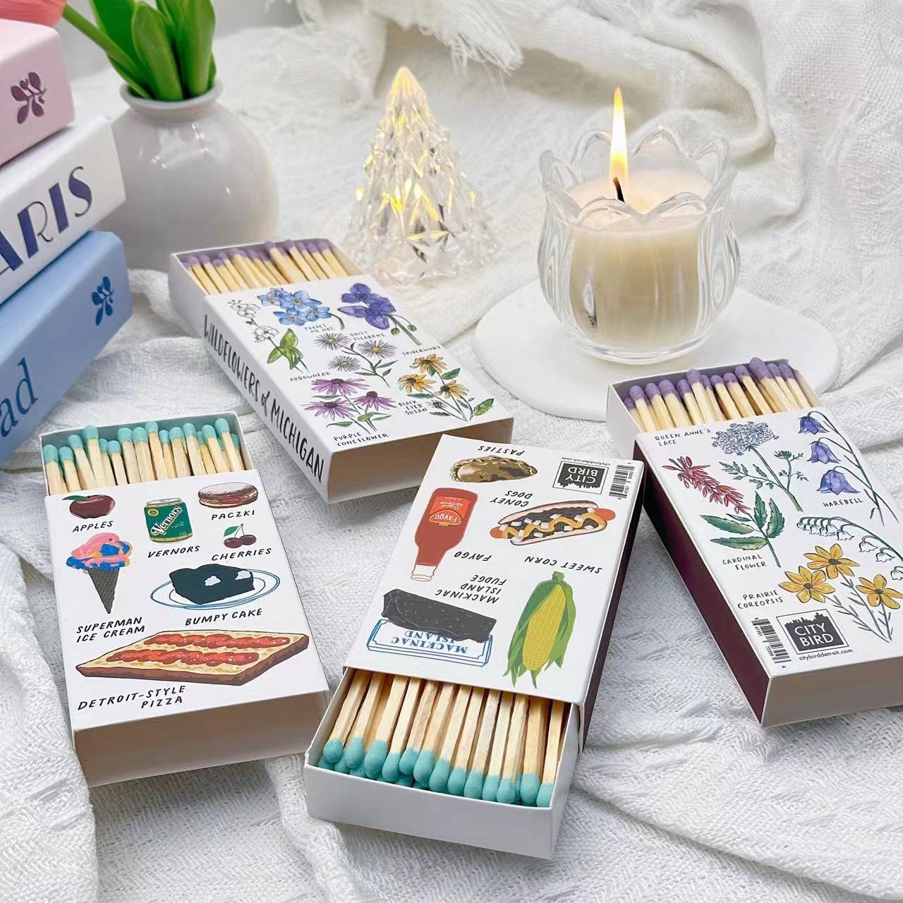 New customized stick match safety customized match packaging LOGO personalized decoration home match customization
