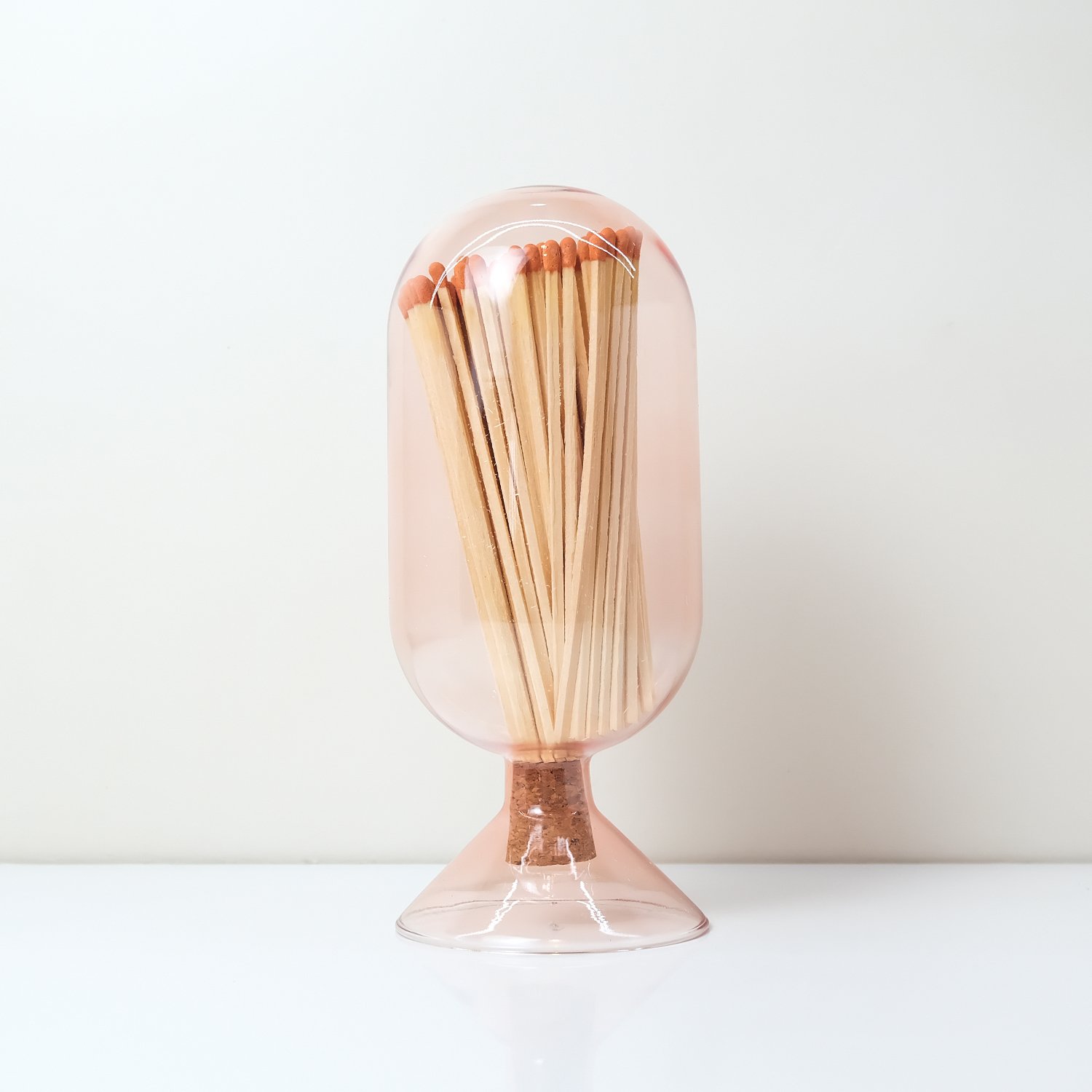 Wholesale Customized Match Decorative Custom Logo Long Wooden Stick Glass Bottle Of matches with logo