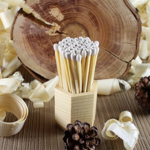 customize wooden high quality personalized safety match sticks bulk holder factory home decoration white matches
