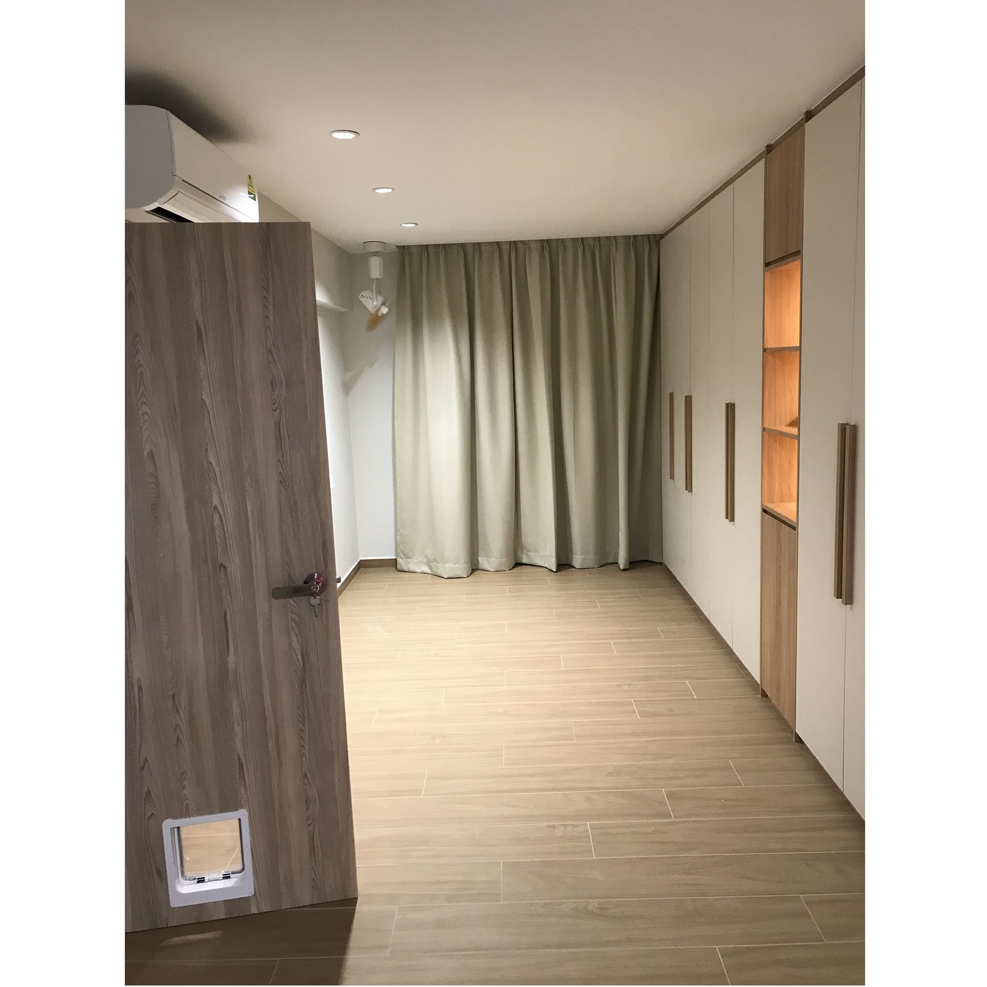 Traditional Blackout Curtains for Singapore All-Season Full Light Shading Living Dining Bedroom Left Right Biparting Open Pillar