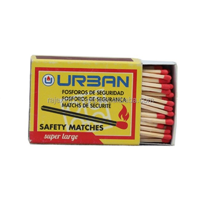 Kitchen matches in custom matches 200 FILL Big size box with colorful heads matchbox with 118 x 65 x 25 mm