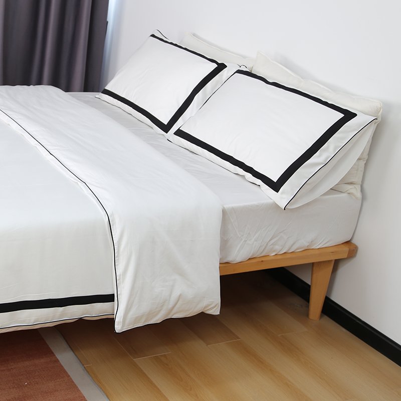 New scenarios White 100% cotton bed sheets Wholesale Hotel cotton linen bed sheet set 100 cotton quilt cover Luxury bedding sets