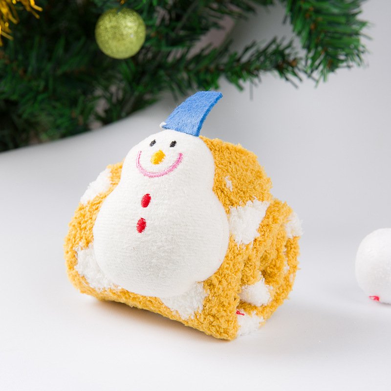 2021 New winter 3D cute cartoon fluffy fuzzy warm Christmas matching mom and baby socks