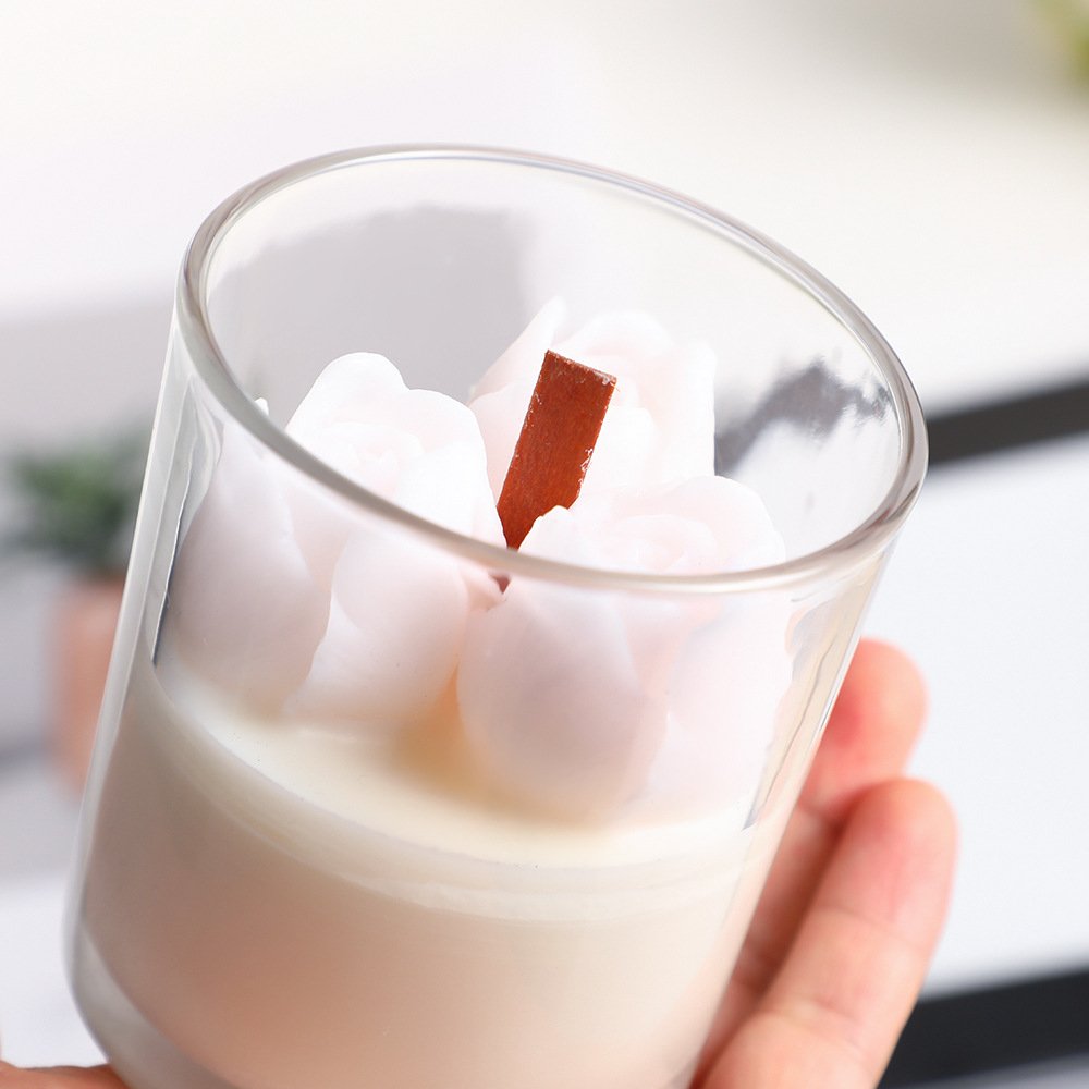 Smokeless Fragrance Soy Wax Scented Candles Flower Vase Matches Incense Burner Luxury Scented Candle Long Burning Long Lasting