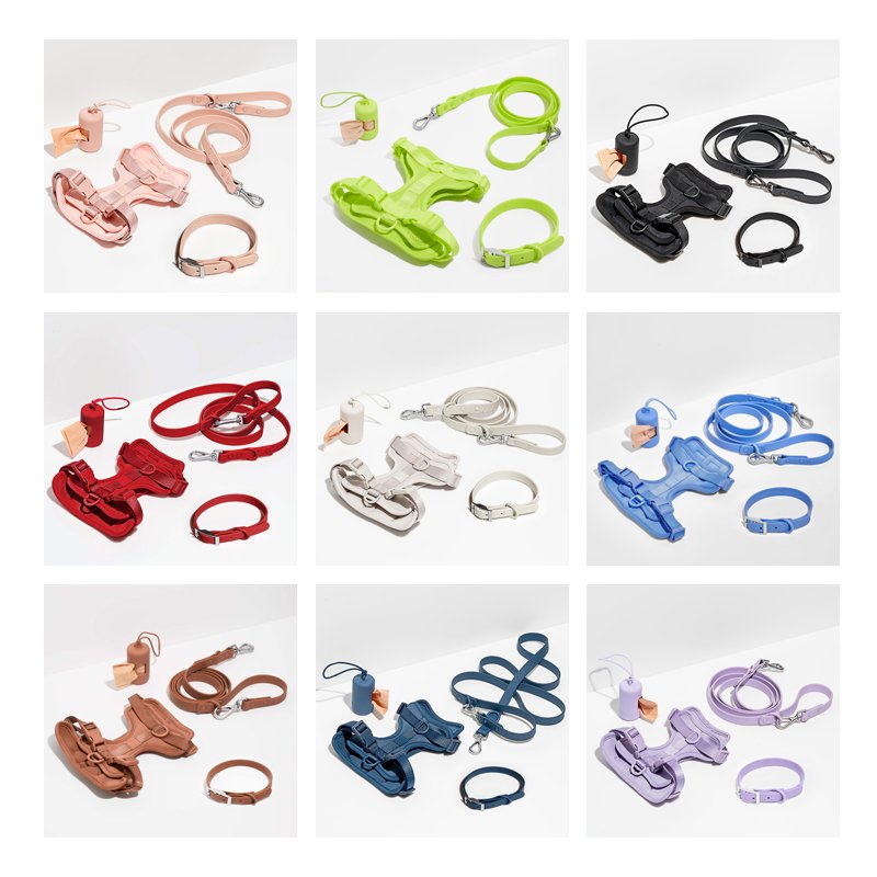 2024 PVC 3m conjunto de arnes y correa completa de perro grandes correas para mascota pet harnesses set
