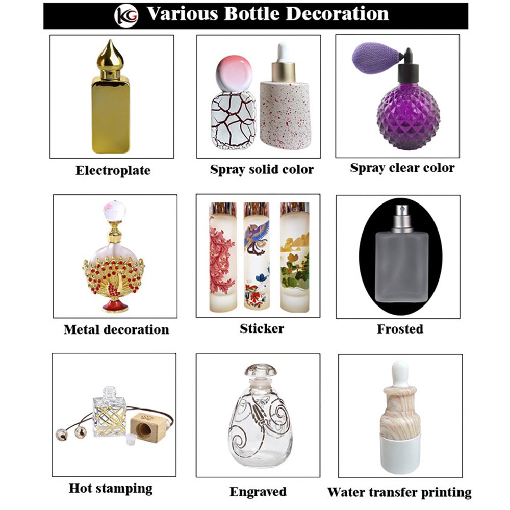 high end Luxury 50ml empty spray perfume bottle unique shape refillable glass perfume bottle for women perfume with matched lid