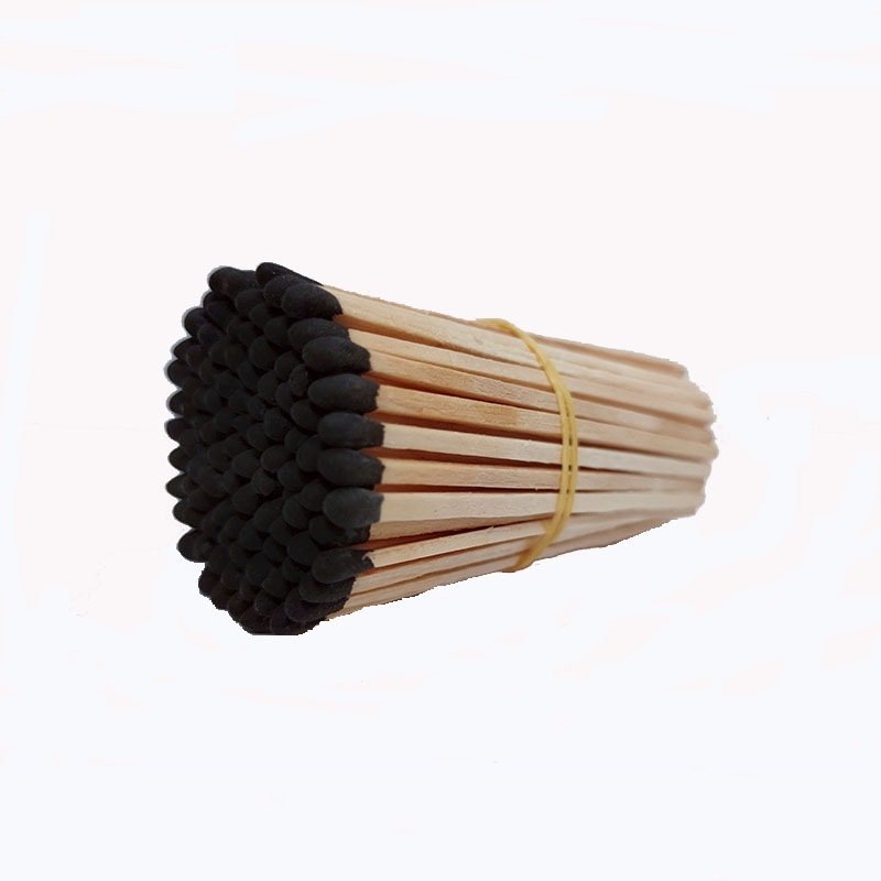 Charcoal black Safety Matches Factory Wholesale Colored Matchsticks 2.5 3 4 inch Match sticks red pink white tip 8" long matches
