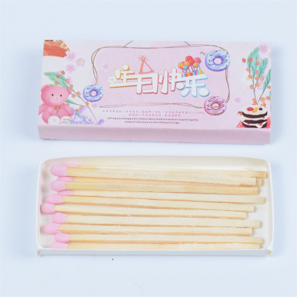 Wholesale Luxury Home Decor Wooden Colorful Matches In Glass Jar Scented Candle Lighter Matches