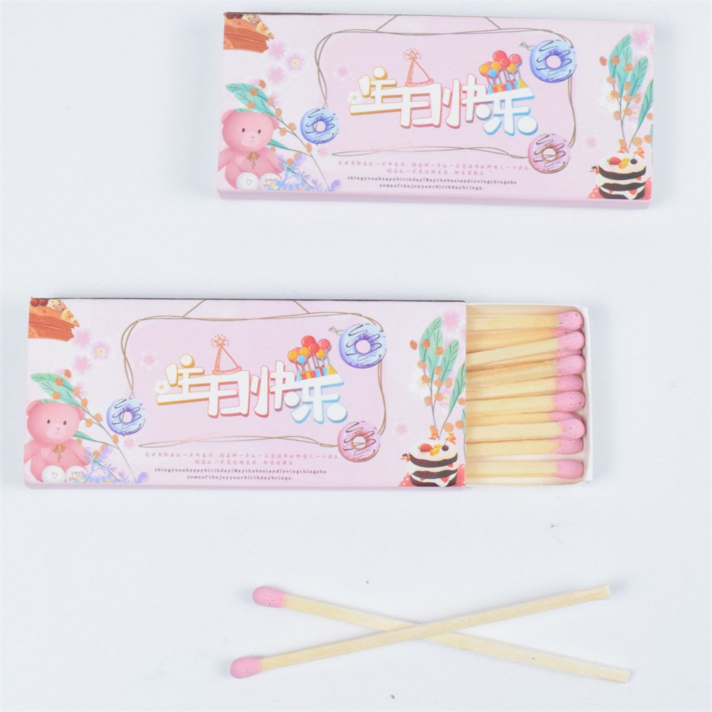 Wholesale Luxury Home Decor Wooden Colorful Matches In Glass Jar Scented Candle Lighter Matches